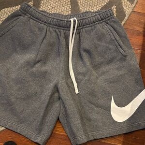 Nike Charcoal Shorts with White Swoosh